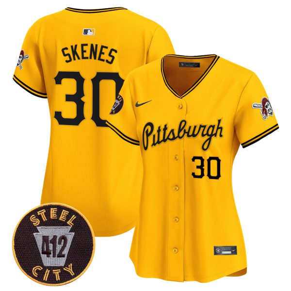 Women's Pittsburgh Pirates 412 Patch Vapor Premier Limited Jersey V4 - All Stitched - Image 22