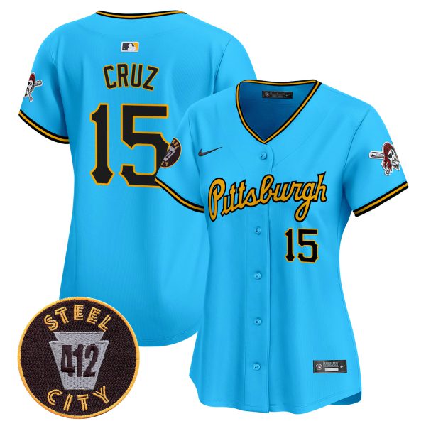 Women's Pittsburgh Pirates 412 Patch Vapor Premier Limited Jersey V4 - All Stitched - Image 27