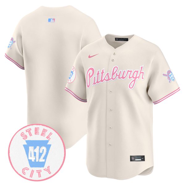 Unisex Pittsburgh Pirates Bubblegum Pink Vapor Premier Limited Jersey - All Stitched - Image 7