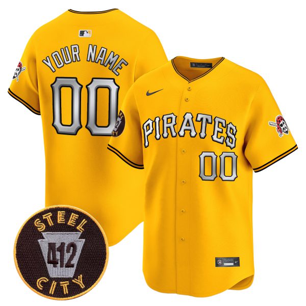 Pittsburgh Pirates 412 Patch Vapor Premier Limited Custom Jersey V6 - All Stitched - Image 4