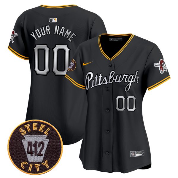 Pittsburgh Pirates 412 Patch Vapor Premier Limited Custom Jersey V7 - All Stitched - Image 7