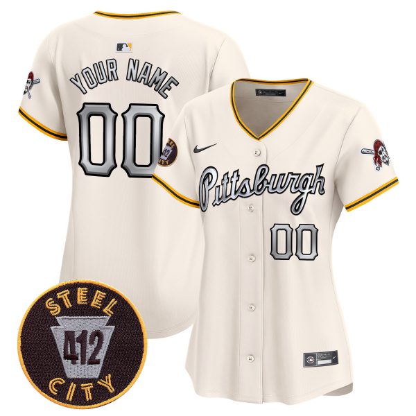 Pittsburgh Pirates 412 Patch Vapor Premier Limited Custom Jersey V7 - All Stitched - Image 8