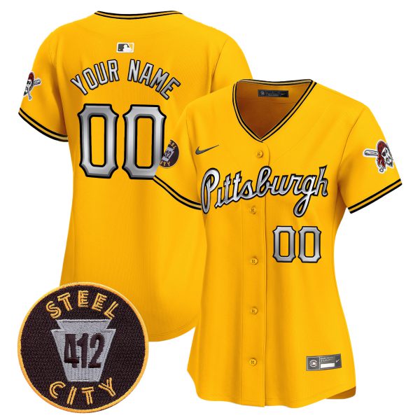 Pittsburgh Pirates 412 Patch Vapor Premier Limited Custom Jersey V7 - All Stitched - Image 9