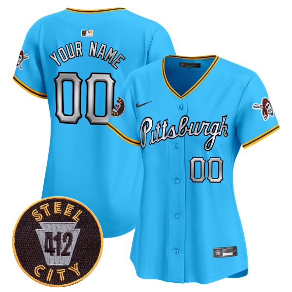 Pittsburgh Pirates 412 Patch Vapor Premier Limited Custom Jersey V7 - All Stitched - Image 10