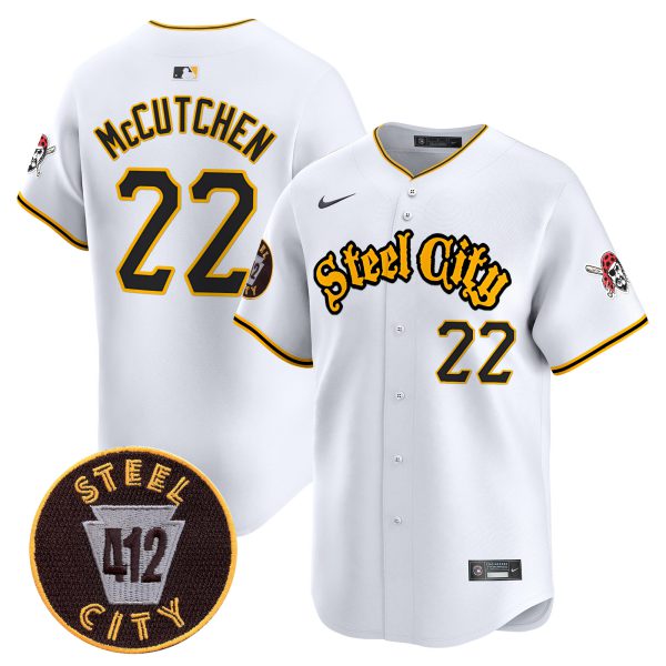 Men's Pittsburgh Pirates 412 Patch Vapor Premier Limited Jersey V5 - All Stitched - Image 14
