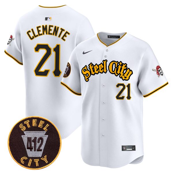 Men's Pittsburgh Pirates 412 Patch Vapor Premier Limited Jersey V5 - All Stitched - Image 17
