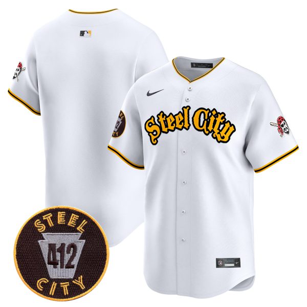 Men's Pittsburgh Pirates 412 Patch Vapor Premier Limited Jersey V5 - All Stitched - Image 18