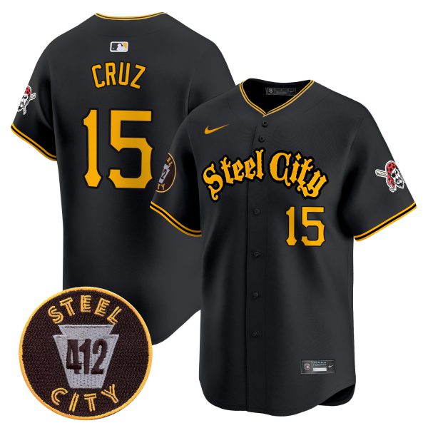 Men's Pittsburgh Pirates 412 Patch Vapor Premier Limited Jersey V5 - All Stitched - Image 21