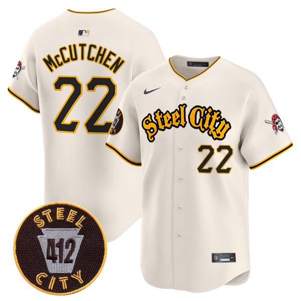 Men's Pittsburgh Pirates 412 Patch Vapor Premier Limited Jersey V5 - All Stitched - Image 26