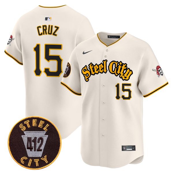 Men's Pittsburgh Pirates 412 Patch Vapor Premier Limited Jersey V5 - All Stitched - Image 27