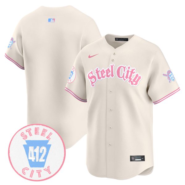 Unisex Pittsburgh Pirates Bubblegum Pink Vapor Premier Limited Jersey V2 - All Stitched - Image 7