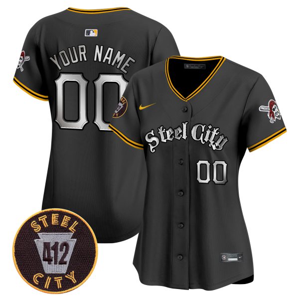 Pittsburgh Pirates 412 Patch Vapor Premier Limited Custom Jersey V2 - All Stitched - Image 7