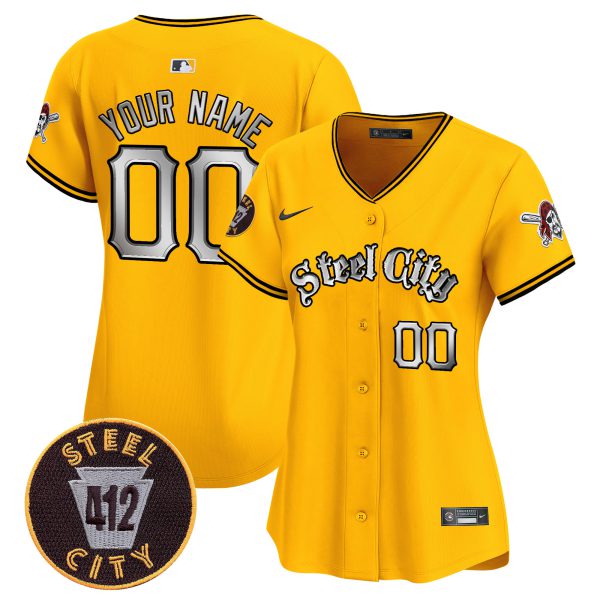 Pittsburgh Pirates 412 Patch Vapor Premier Limited Custom Jersey V2 - All Stitched - Image 9
