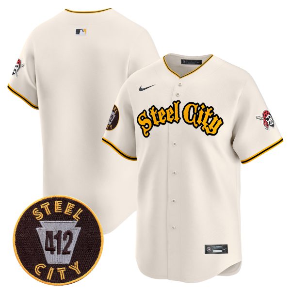 Men's Pittsburgh Pirates 412 Patch Vapor Premier Limited Jersey - All Stitched - Image 18