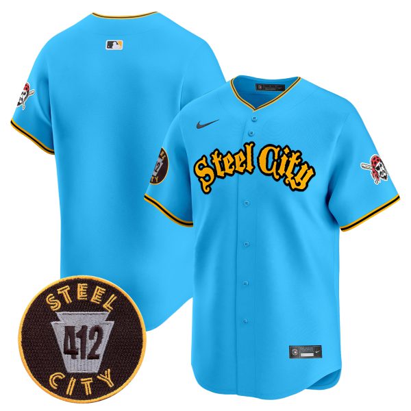 Men's Pittsburgh Pirates 412 Patch Vapor Premier Limited Jersey - All Stitched - Image 30