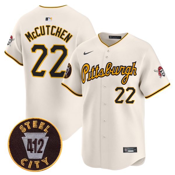 Men's Pittsburgh Pirates 412 Patch Vapor Premier Limited Jersey V4 - All Stitched - Image 14