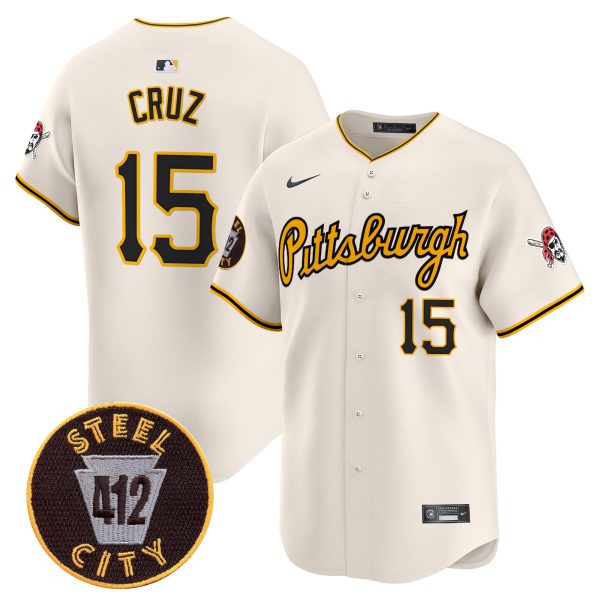 Men's Pittsburgh Pirates 412 Patch Vapor Premier Limited Jersey V4 - All Stitched - Image 15