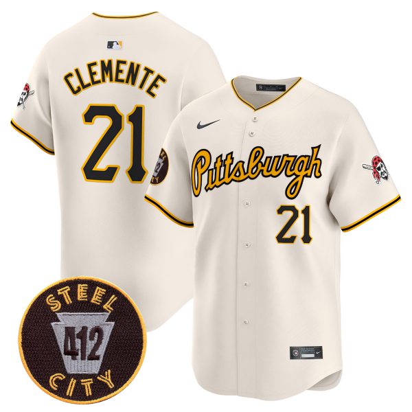 Men's Pittsburgh Pirates 412 Patch Vapor Premier Limited Jersey V4 - All Stitched - Image 17