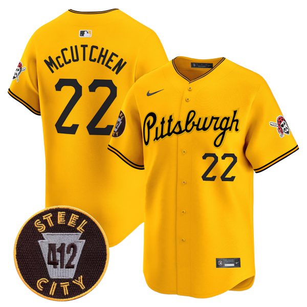Men's Pittsburgh Pirates 412 Patch Vapor Premier Limited Jersey V4 - All Stitched - Image 20