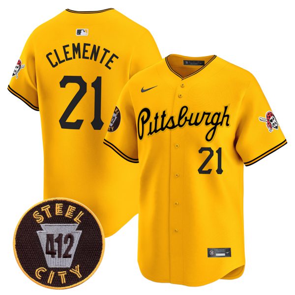 Men's Pittsburgh Pirates 412 Patch Vapor Premier Limited Jersey V4 - All Stitched - Image 23
