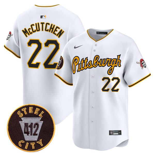 Men's Pittsburgh Pirates 412 Patch Vapor Premier Limited Jersey V4 - All Stitched - Image 2