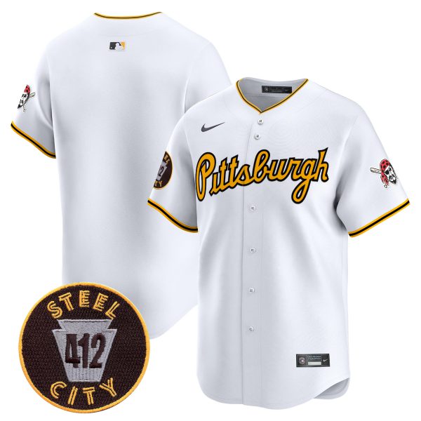 Men's Pittsburgh Pirates 412 Patch Vapor Premier Limited Jersey V4 - All Stitched - Image 6
