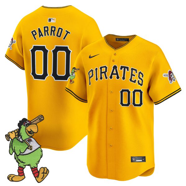 Men's Pittsburgh Pirates Pirate Parrot Patch Vapor Premier Limited Jersey - All Stitched - Image 9