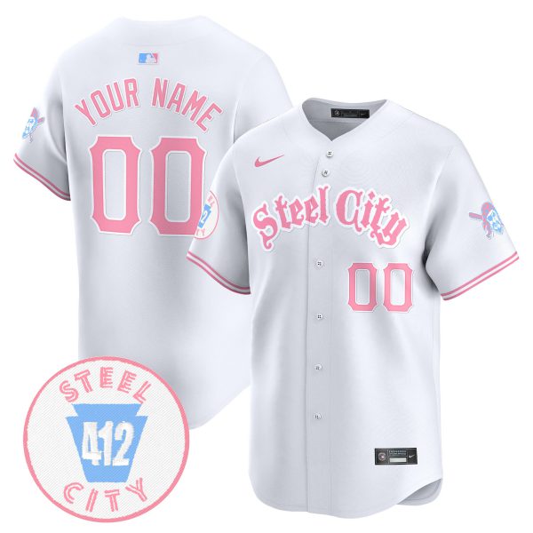 Unisex Pittsburgh Pirates Bubblegum Pink Vapor Premier Limited Custom Jersey V2 - All Stitched - Image 2
