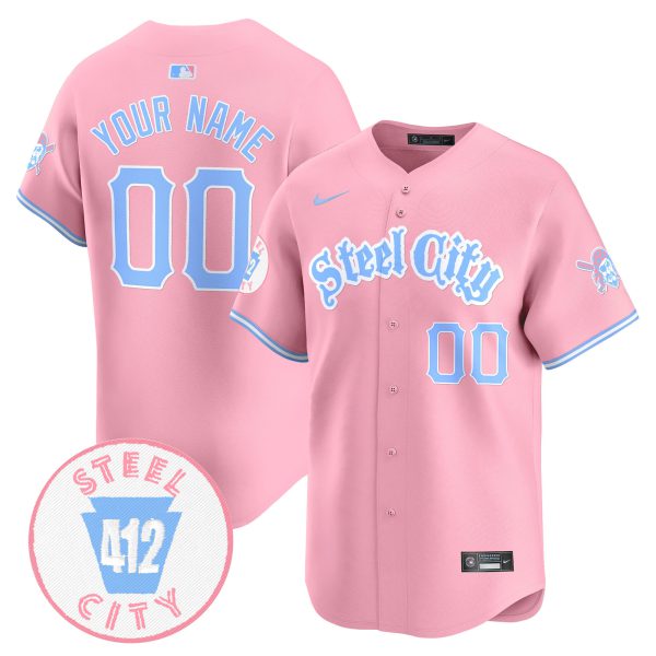 Unisex Pittsburgh Pirates Bubblegum Pink Vapor Premier Limited Custom Jersey V2 - All Stitched - Image 3