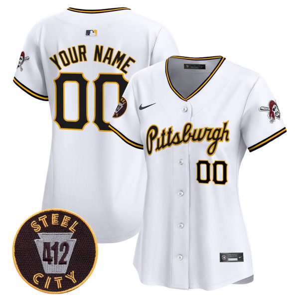 Pittsburgh Pirates 412 Patch Vapor Premier Limited Custom Jersey V4 - All Stitched - Image 6