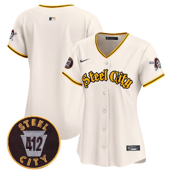 Women's Pittsburgh Pirates 412 Patch Vapor Premier Limited Jersey - All Stitched - Image 18