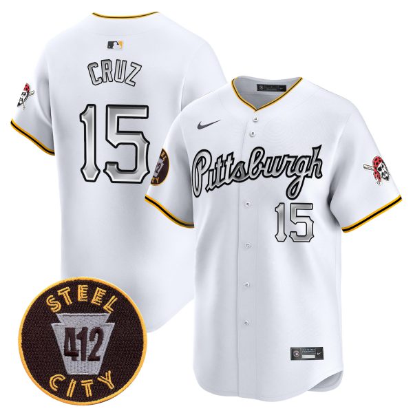 Men's Pittsburgh Pirates 412 Patch Vapor Premier Limited Jersey V7 - All Stitched - Image 3