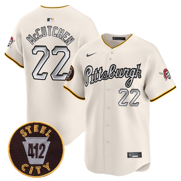 Men's Pittsburgh Pirates 412 Patch Vapor Premier Limited Jersey V7 - All Stitched - Image 16