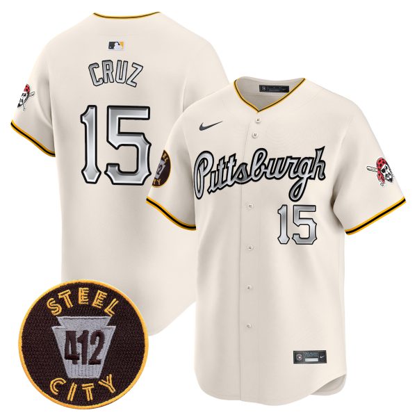 Men's Pittsburgh Pirates 412 Patch Vapor Premier Limited Jersey V7 - All Stitched - Image 17