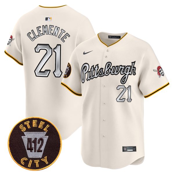 Men's Pittsburgh Pirates 412 Patch Vapor Premier Limited Jersey V7 - All Stitched - Image 19