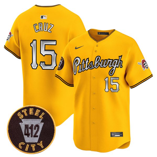 Men's Pittsburgh Pirates 412 Patch Vapor Premier Limited Jersey V7 - All Stitched - Image 24