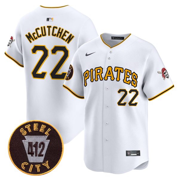 Men's Pittsburgh Pirates 412 Patch Vapor Premier Limited Jersey V3 - All Stitched - Image 2