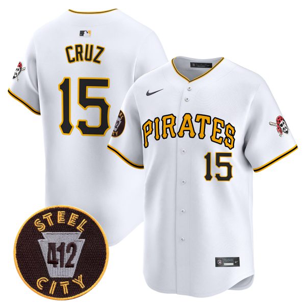Men's Pittsburgh Pirates 412 Patch Vapor Premier Limited Jersey V3 - All Stitched - Image 3