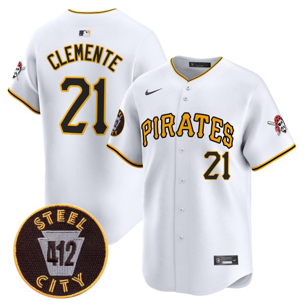 Men's Pittsburgh Pirates 412 Patch Vapor Premier Limited Jersey V3 - All Stitched - Image 5