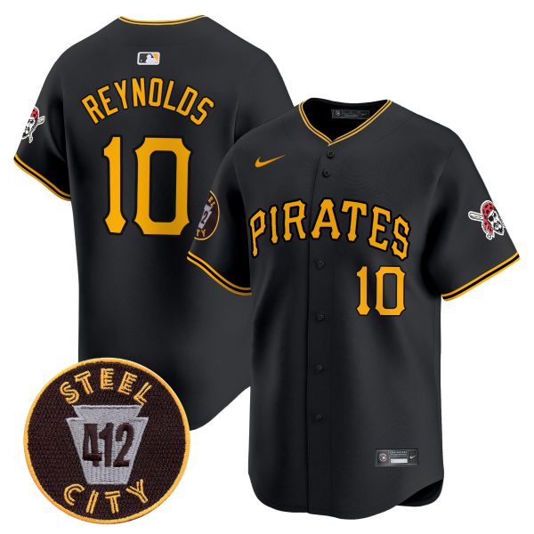 Men's Pittsburgh Pirates 412 Patch Vapor Premier Limited Jersey V3 - All Stitched - Image 7