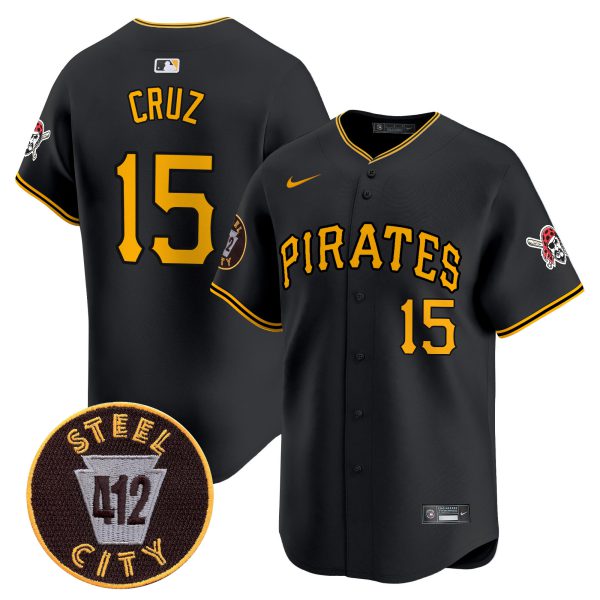 Men's Pittsburgh Pirates 412 Patch Vapor Premier Limited Jersey V3 - All Stitched - Image 9