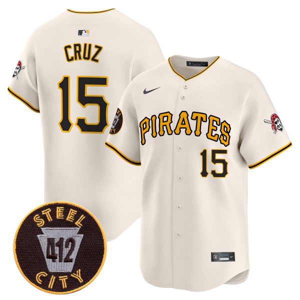 Men's Pittsburgh Pirates 412 Patch Vapor Premier Limited Jersey V3 - All Stitched - Image 15