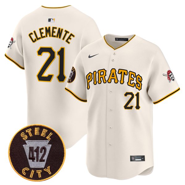 Men's Pittsburgh Pirates 412 Patch Vapor Premier Limited Jersey V3 - All Stitched - Image 17