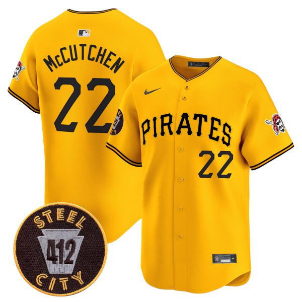 Men's Pittsburgh Pirates 412 Patch Vapor Premier Limited Jersey V3 - All Stitched - Image 20