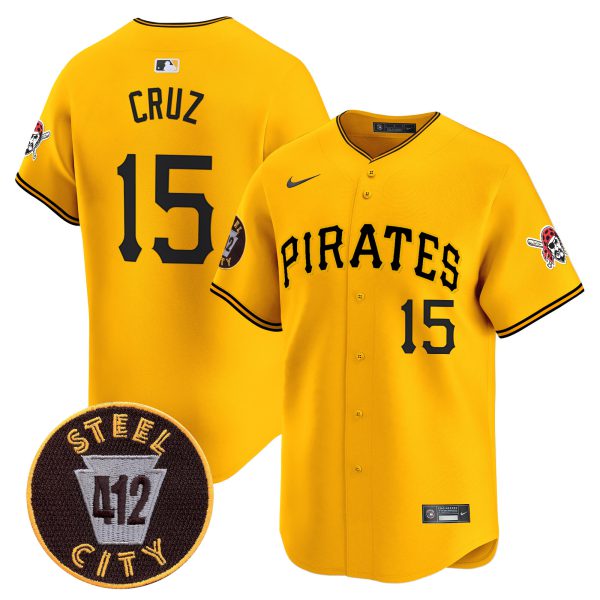 Men's Pittsburgh Pirates 412 Patch Vapor Premier Limited Jersey V3 - All Stitched - Image 21