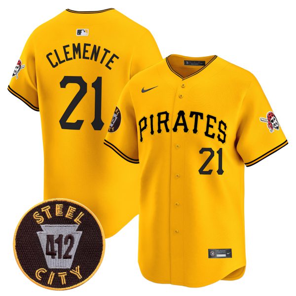 Men's Pittsburgh Pirates 412 Patch Vapor Premier Limited Jersey V3 - All Stitched - Image 23