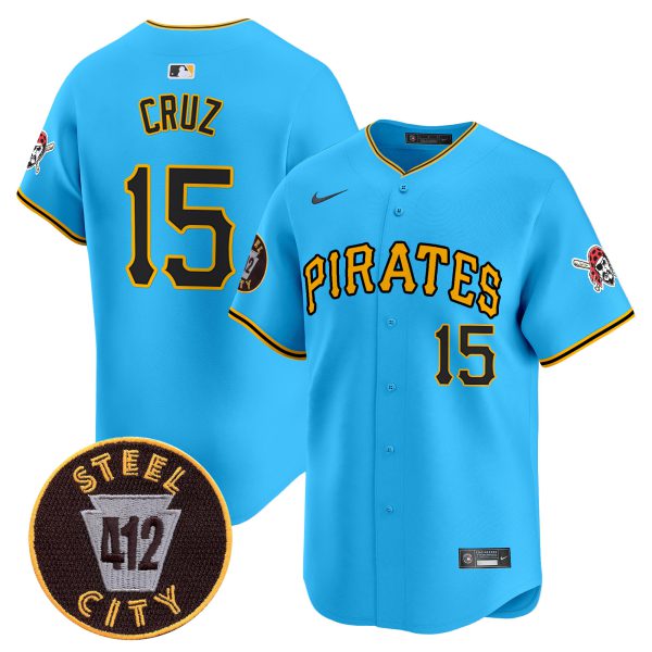 Men's Pittsburgh Pirates 412 Patch Vapor Premier Limited Jersey V3 - All Stitched - Image 27