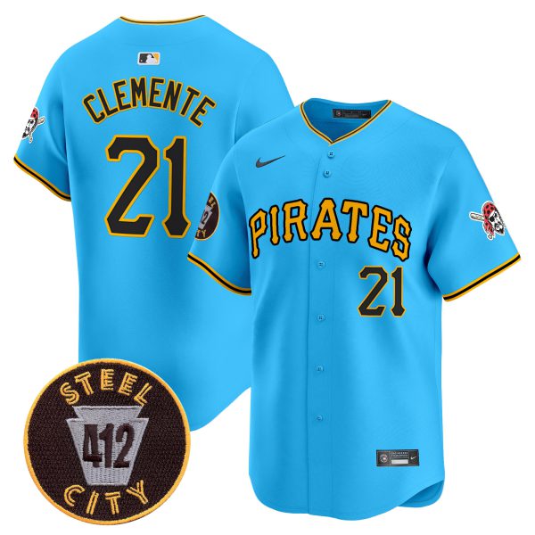 Men's Pittsburgh Pirates 412 Patch Vapor Premier Limited Jersey V3 - All Stitched - Image 29