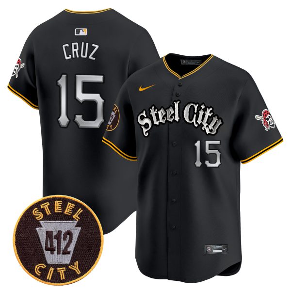 Men's Pittsburgh Pirates 412 Patch Vapor Premier Limited Jersey V2 - All Stitched - Image 10