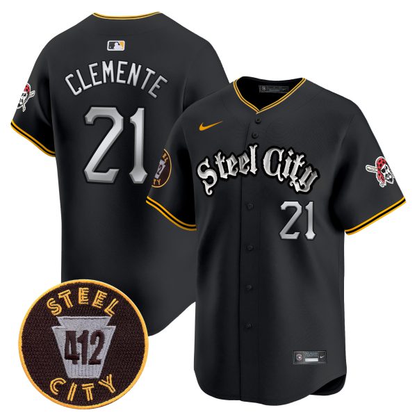 Men's Pittsburgh Pirates 412 Patch Vapor Premier Limited Jersey V2 - All Stitched - Image 12